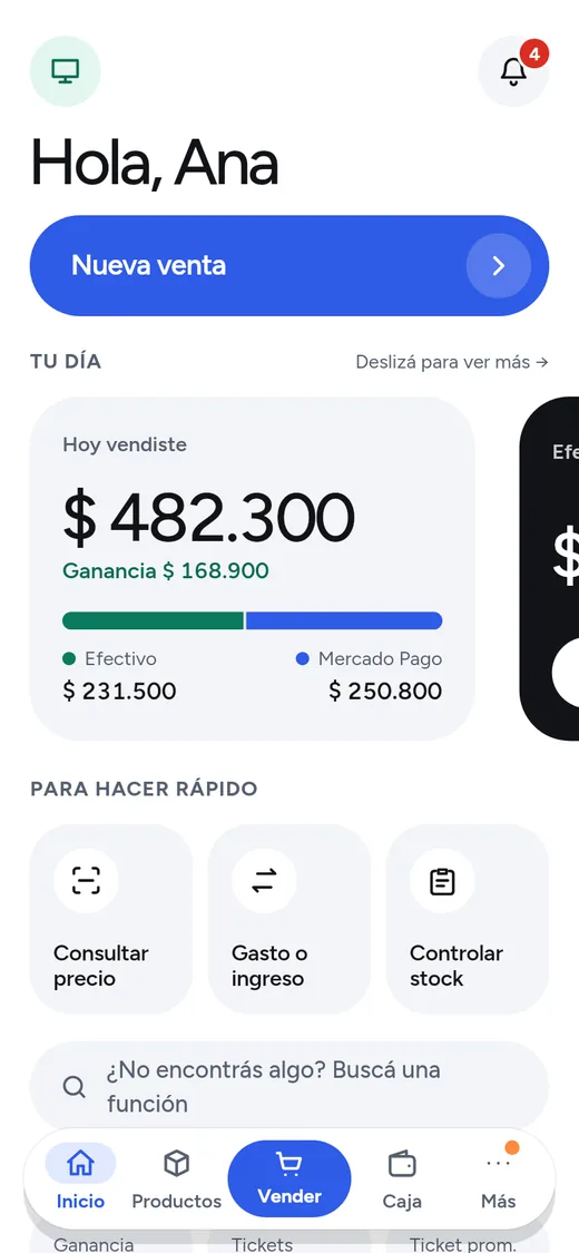 Inicio en el celular